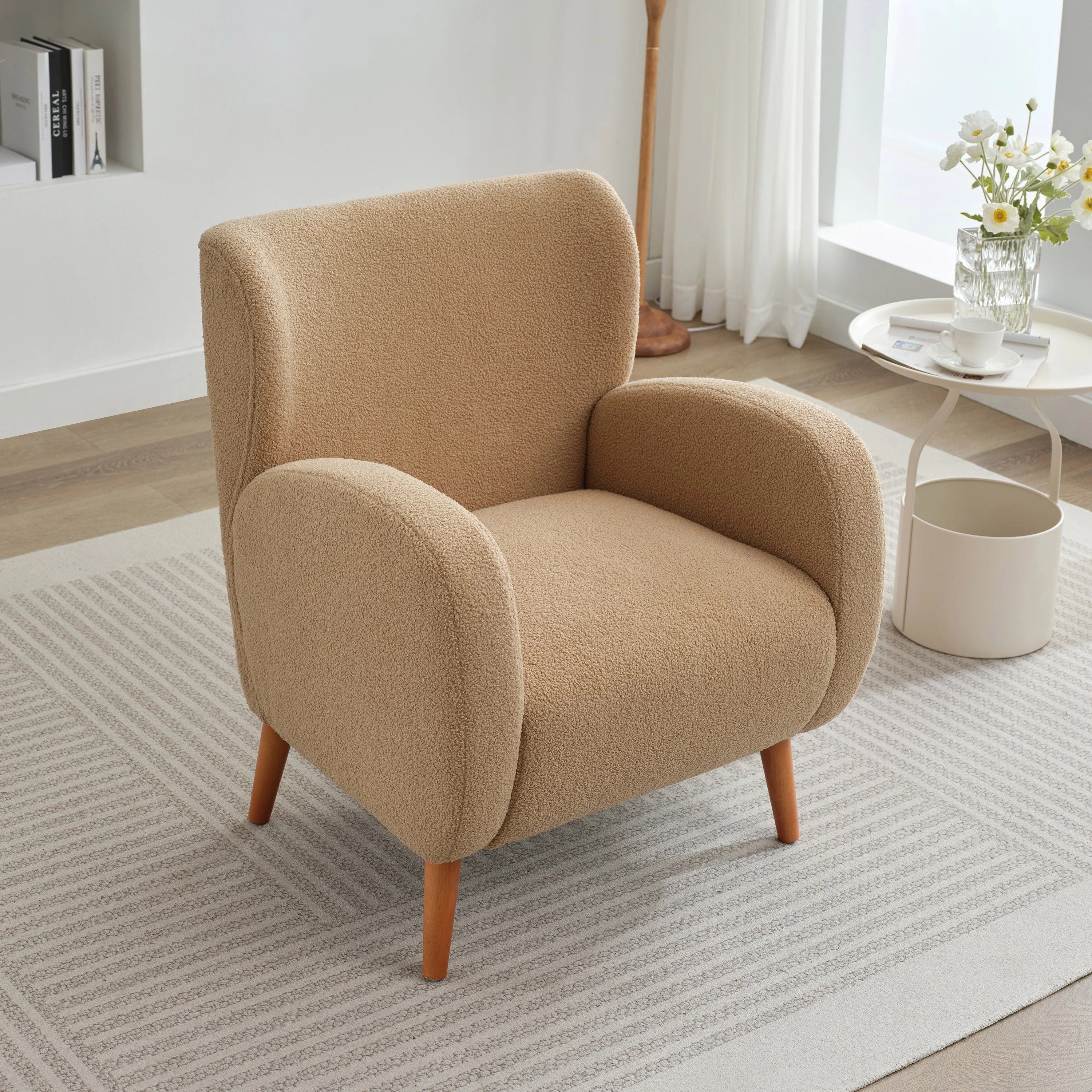 Modern Luxury Wingback Accent Arm Club Chair Single Sofa