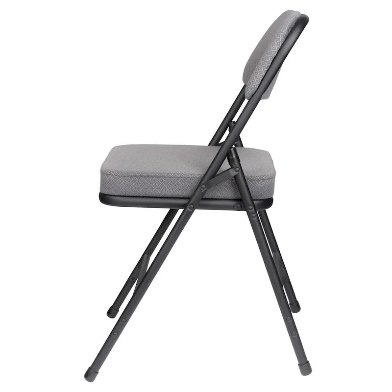 Hampden Furnishings Bernadine Collection Deluxe Fabric Padded Folding Chair, Pack of 2