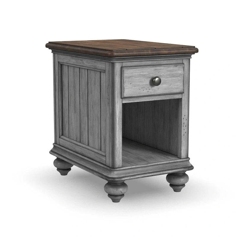 Plymouth Brown Wood Chairside Table by Flexsteel - 16 x 23 x 23