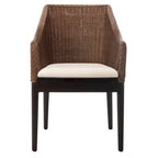SAFAVIEH Duyen Dining Multi/ Brown Arm Chair - 23 x 23.3 x 34 - 23Wx23Dx34H