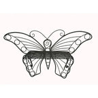 Antique Black Metal Butterfly Bench