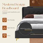 Uphou Modern Upholstered PU Leather Bed by Christopher Knight Home