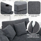 Three sizes Oversized Chaise Lounger with Pillows
