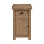 Monterey Solid Wood Chairside End Table with Hidden Power Outlets