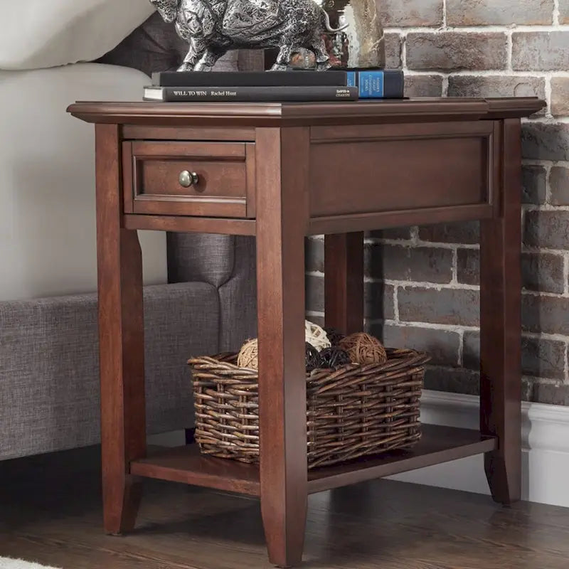 Zayden 1-drawer Side Table with Charging Station by iNSPIRE Q Bold