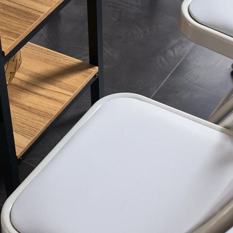 Elegant Foldable Iron & PVC Chairs for Convention & Exhibition White