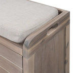 Wood Storage Bench with 2 Woven Baskets by Harper&Bright Designs