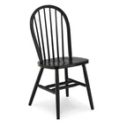 International Concepts Solid Wood Windsor Spindle Back Dining Chair
