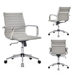 LUXMOD Ribbed Home Office Computer Chair Desk Chair