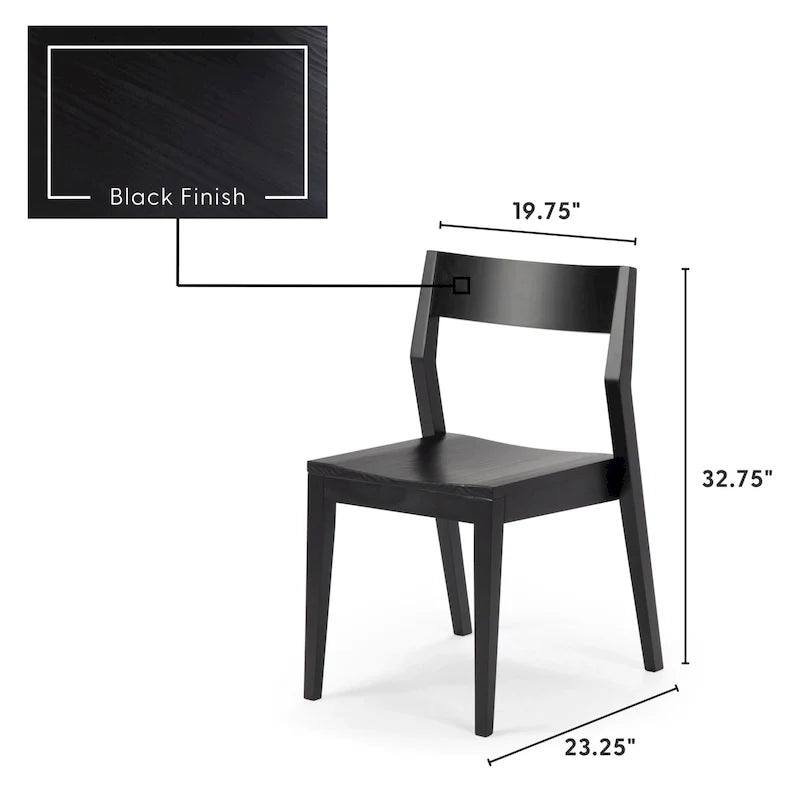 Plank and Beam Modern Solid Wood Dining Chair