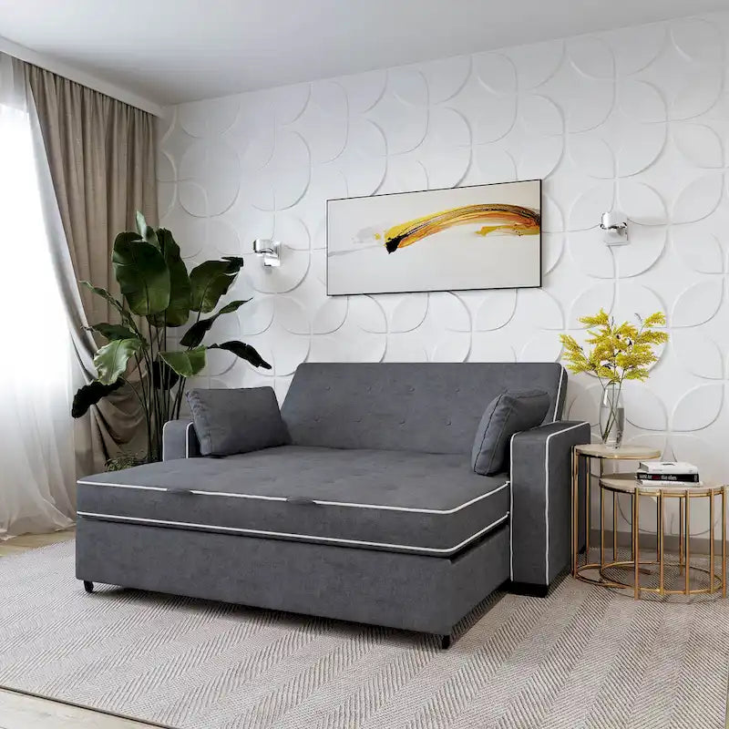 Serta Morrison Full Convertible Loveseat