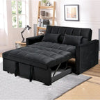 Modern Velvet Futon Loveseat with Reclining Backrest & Pockets, Seats 2 鈥?Dark Gray / Light Gray / Blue / Black