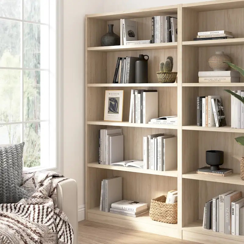 Universal Tall 5 Shelf Bookcase Storage by Bush Furniture