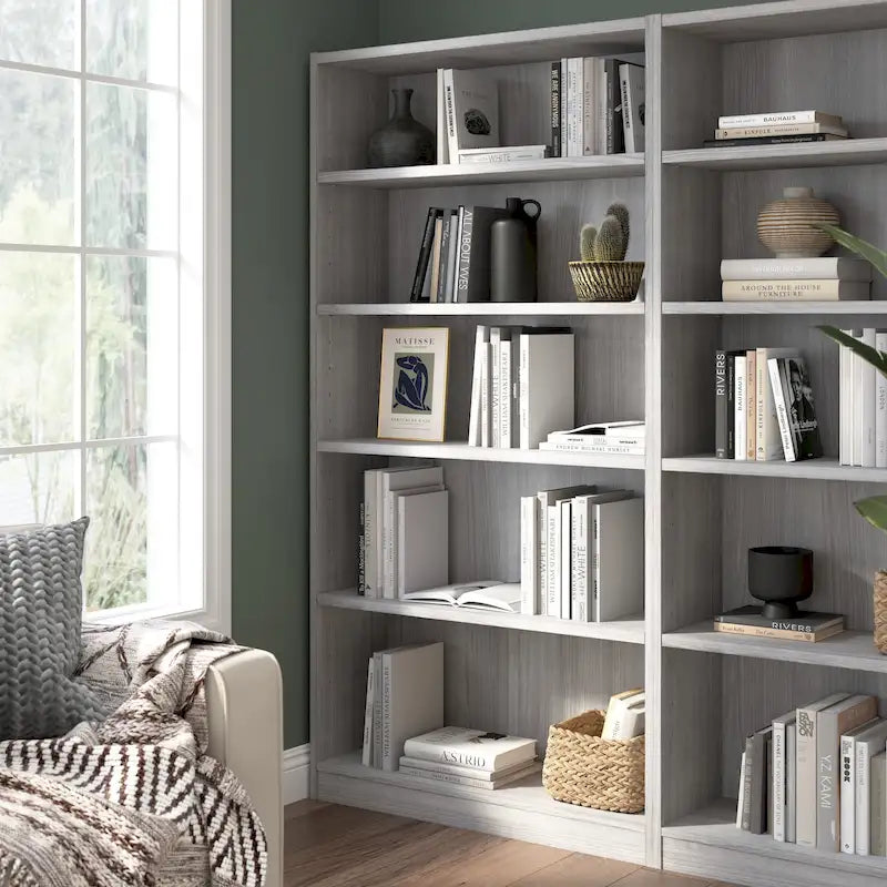 Universal Tall 5 Shelf Bookcase Storage by Bush Furniture