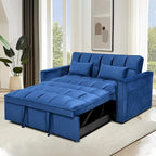 Modern Velvet Futon Loveseat with Reclining Backrest & Pockets, Seats 2 鈥?Dark Gray / Light Gray / Blue / Black