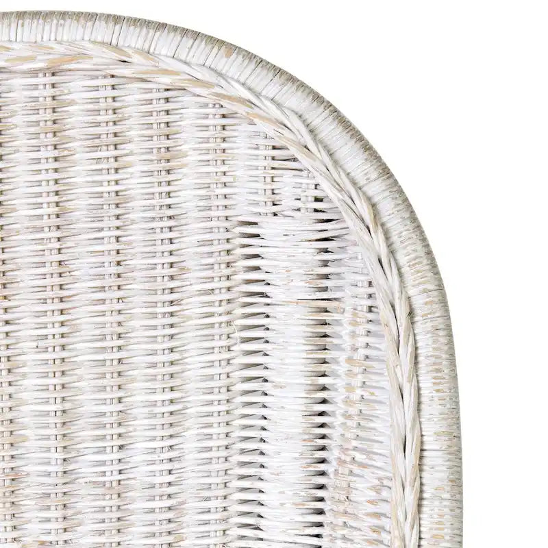 Natural Rattan Cushioned Dining Accent Chair by East at Main