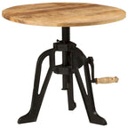 vidaXL Side Table Round Coffee End Table Sofa Table Solid Wood and Cast Iron