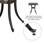 Patio 21  Cast Aluminum Dining Table with Umbrella Hole