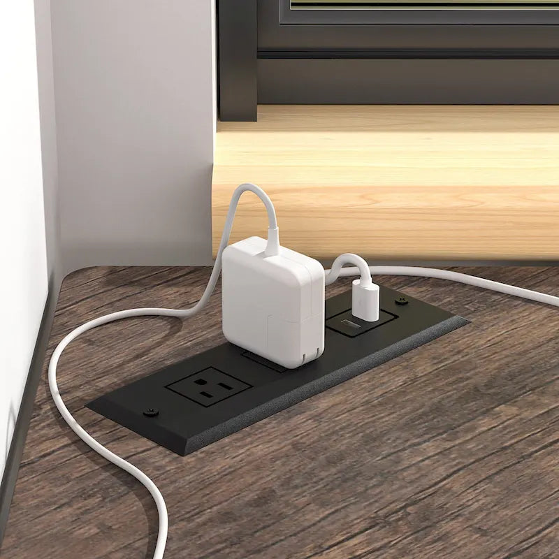 Corner Desk Small Desk with Outlets Corner Table for Small Space, Computer Desk with USB Ports Triangle Desk with Storage