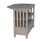 Solid Hardwood Mission Corner TV Stand