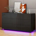 9 Drawers Chest Of Dresser Storage Tower Cabinet Bedroom Organizer with Light