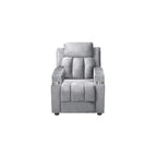 Deluxe Kids Recliner Chair with Footrest Headrest and 2 Cup Holders Microfiber Kids Recliner for Age 3+ Years